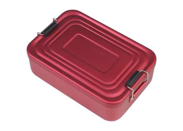 Lunchbox Aluminium eloxiert Rot 18X12X5 CM EVA
