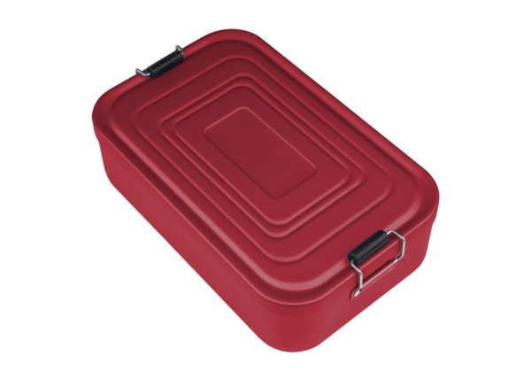 Lunchbox alluminio anodizzato rosso 23X15X7 CM EVA