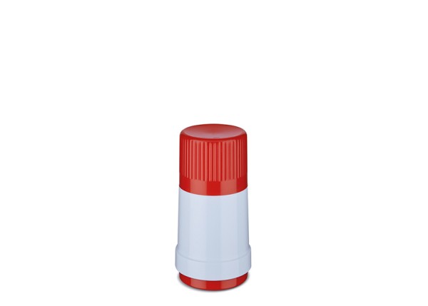 Isolierflasche Mod. 40 Weiss/Rot 1/8 L Rotpunkt