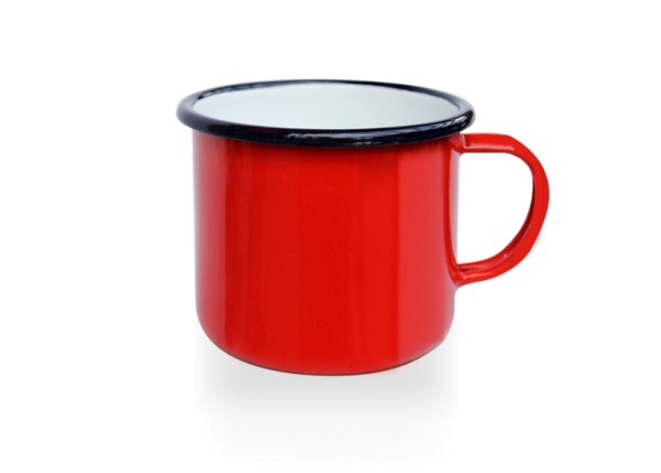Mug Emaille Rot Ø9cm