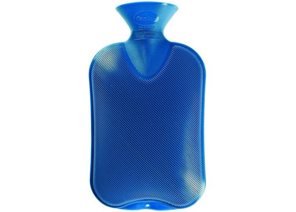 Wärmflasche Doppellamelle 6460 Blau 2L Fashy