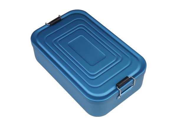 Lunchbox Aluminium eloxiert Blau 23X15X7 CM EVA