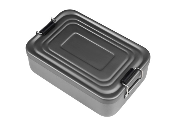Lunchbox alluminio anodizzato antracite 18X12X5 CM EVA
