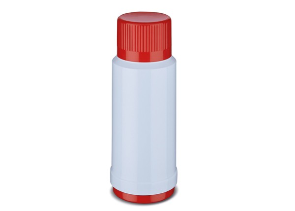 Isolierflasche Mod. 40 Weiss/Rot 1 L Rotpunkt