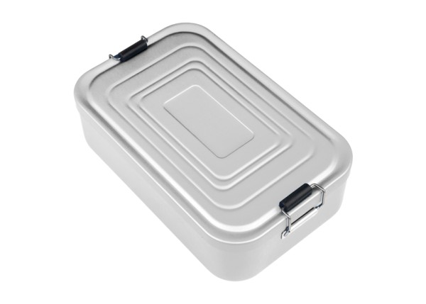 Lunchbox Aluminium eloxiert Silber 23X15X7 CM EVA
