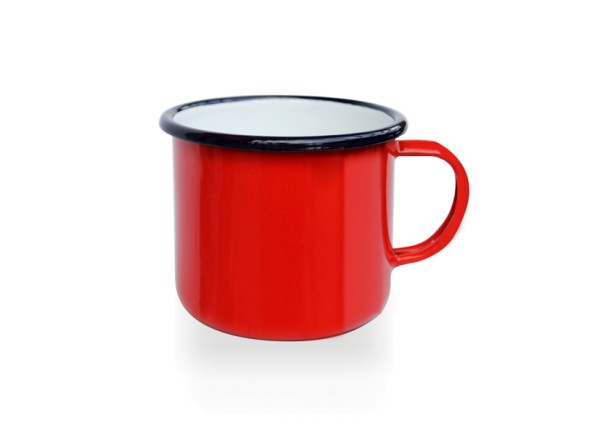 Mug Emaille Rot Ø8cm